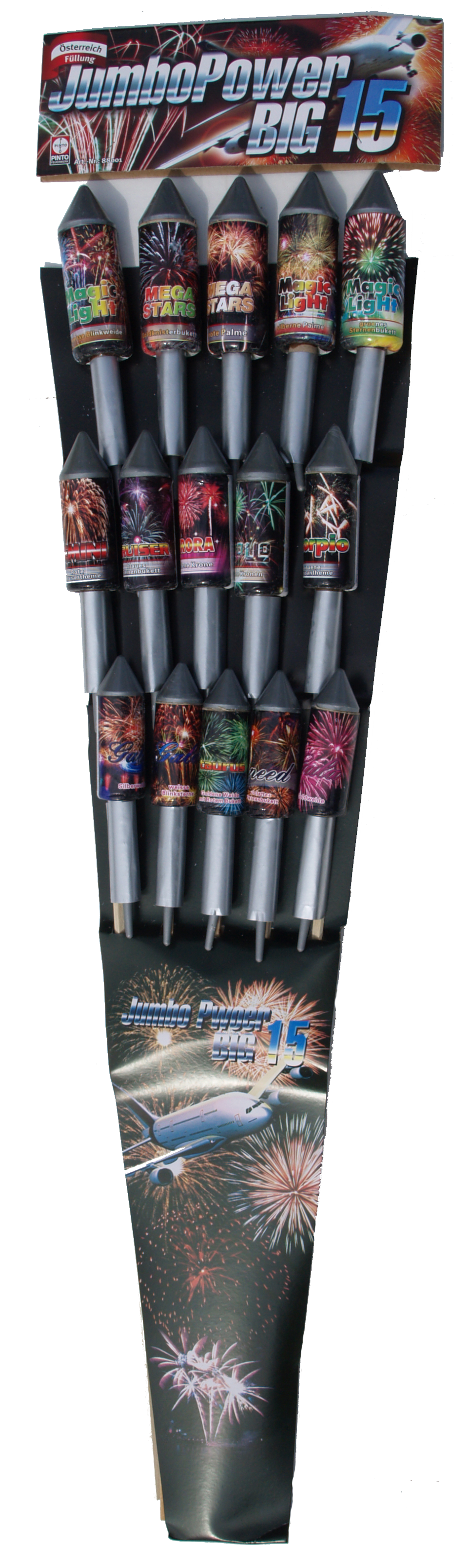 Pinto JUMBO POWER BIG 15 Raketen (F2)