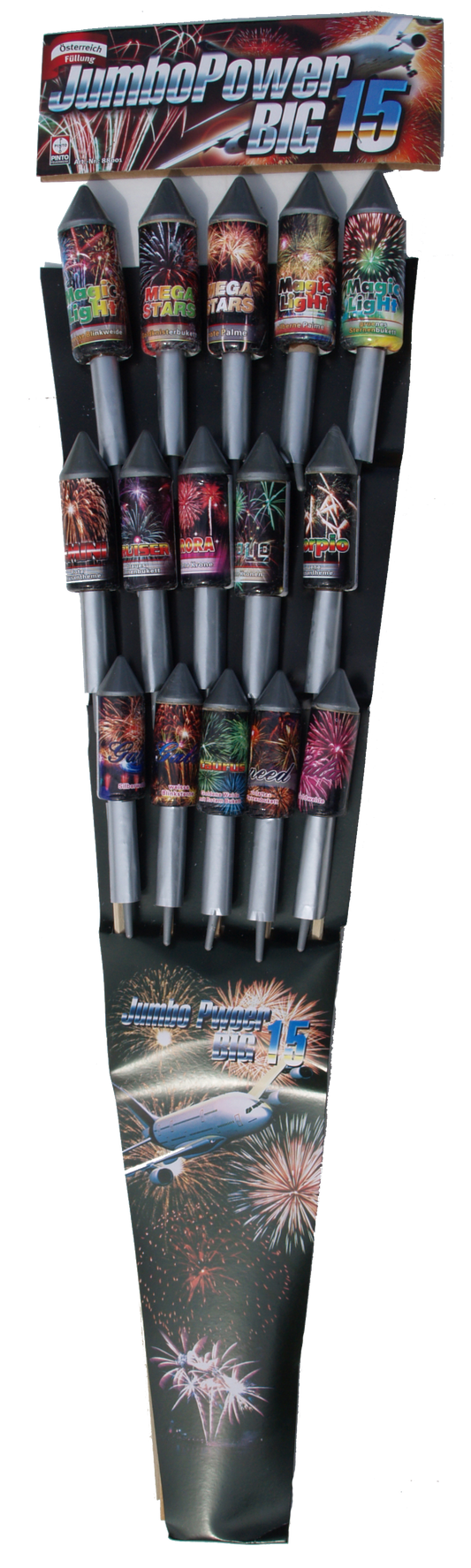 Pinto JUMBO POWER BIG 15 Raketen (F2)