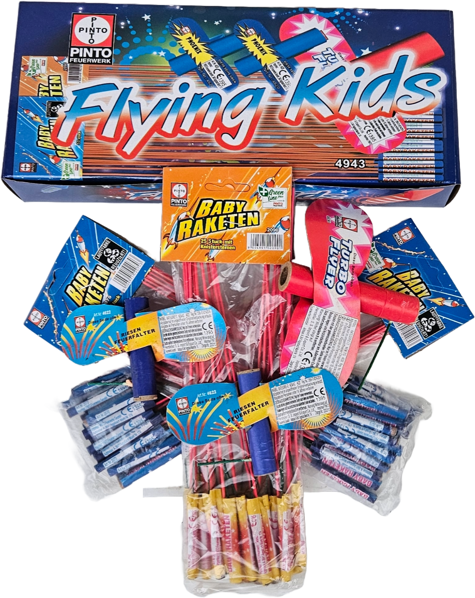 Pinto Flying Kids mit CE, 78 teiliges gemischtes Set mit Verpackung